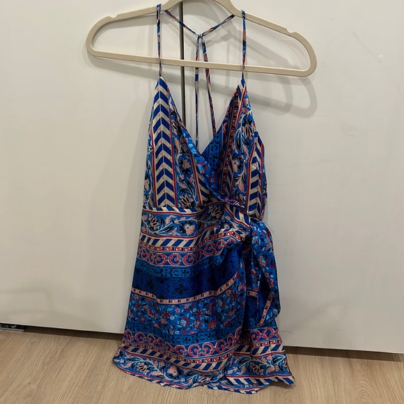 silk printed dress zara Women's Maxi Dresses